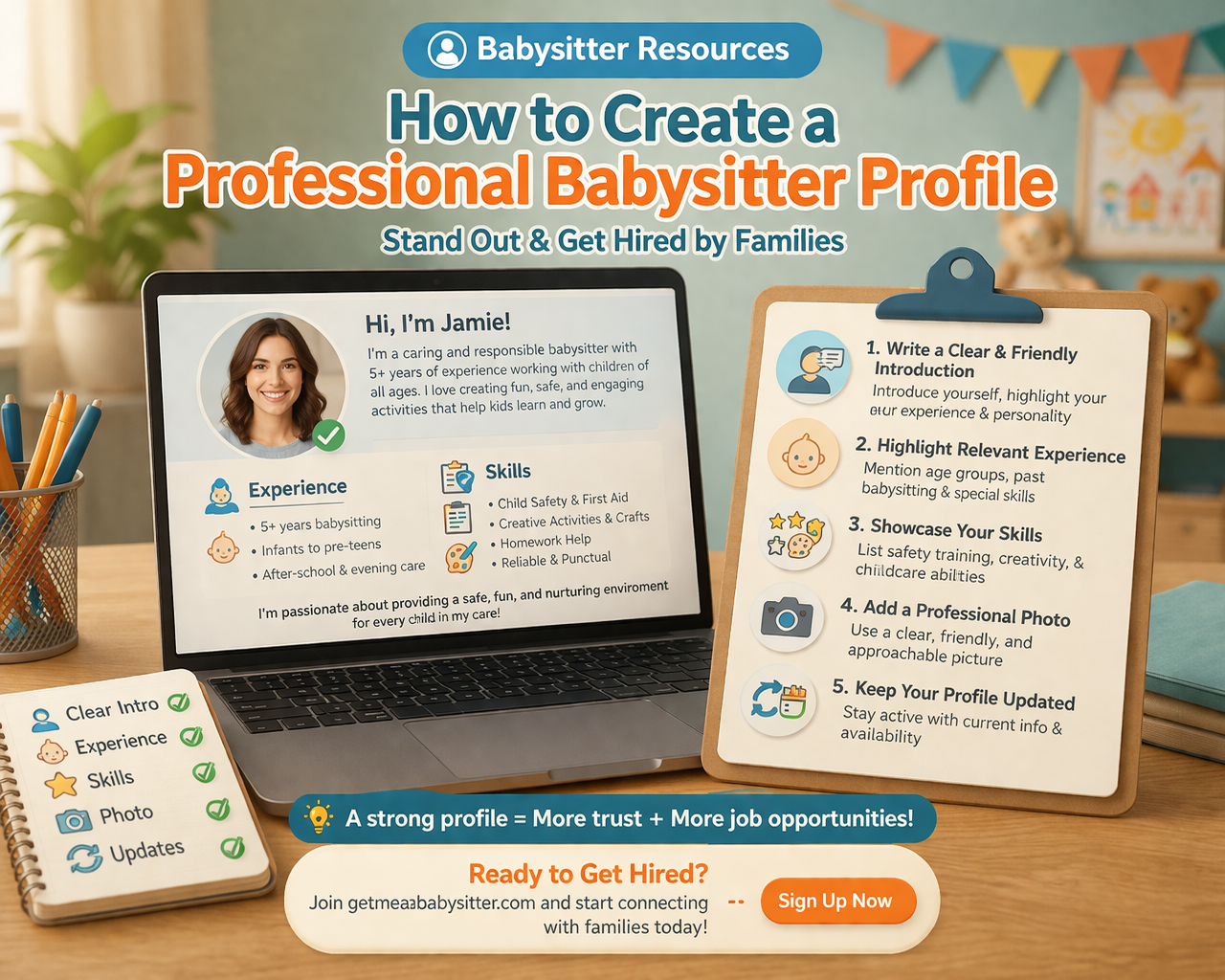 Babysitter Resources: How to Create a Professional Babysitter Profile